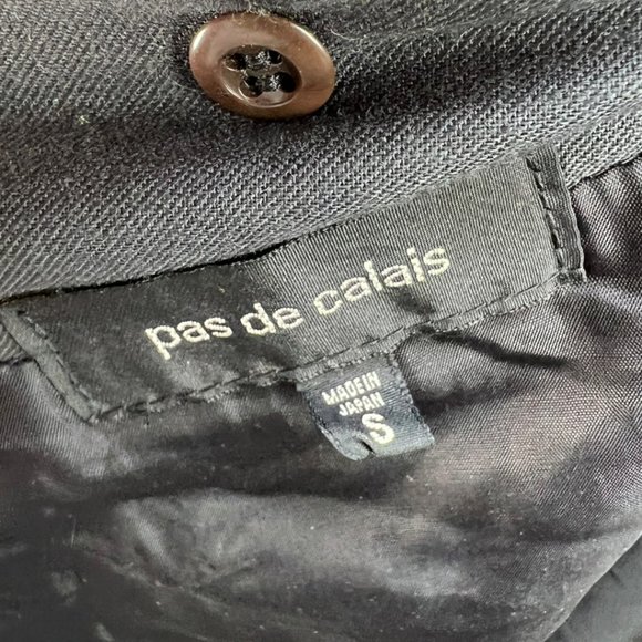 Gray Colored Tweed Wool PAS DE CALAIS Oversized Coat Sz Sm (Missing Fur Collar) - Picture 15 of 15